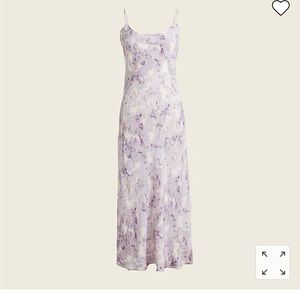 J Flora Obscura X J.Crew cupro-blend slip dress in lavender fields
